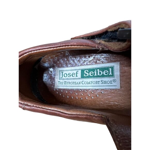 Josef Seibel Mens 8.5 Jeremy LEATHER Fisherman Dress Sandal COMFORT Brown EUC - Picture 6 of 7